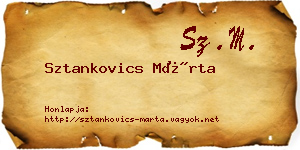 Sztankovics Márta névjegykártya