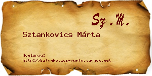 Sztankovics Márta névjegykártya